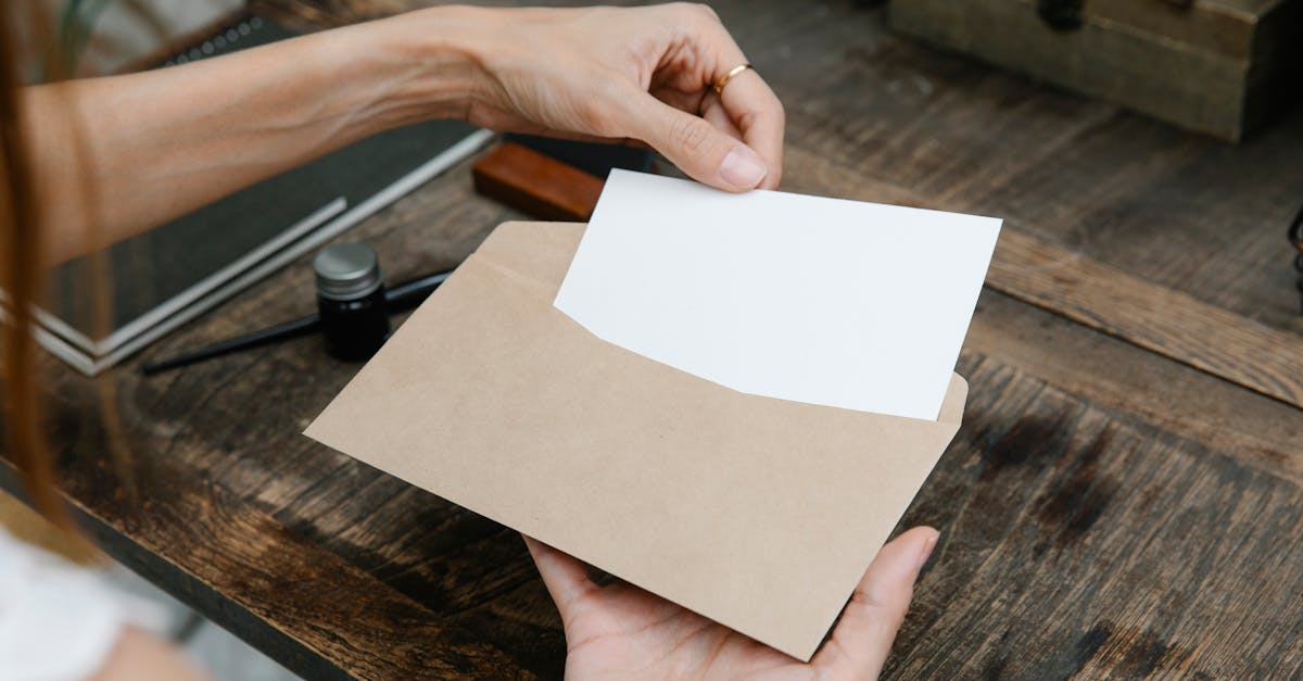 Letter and envelope on a desk