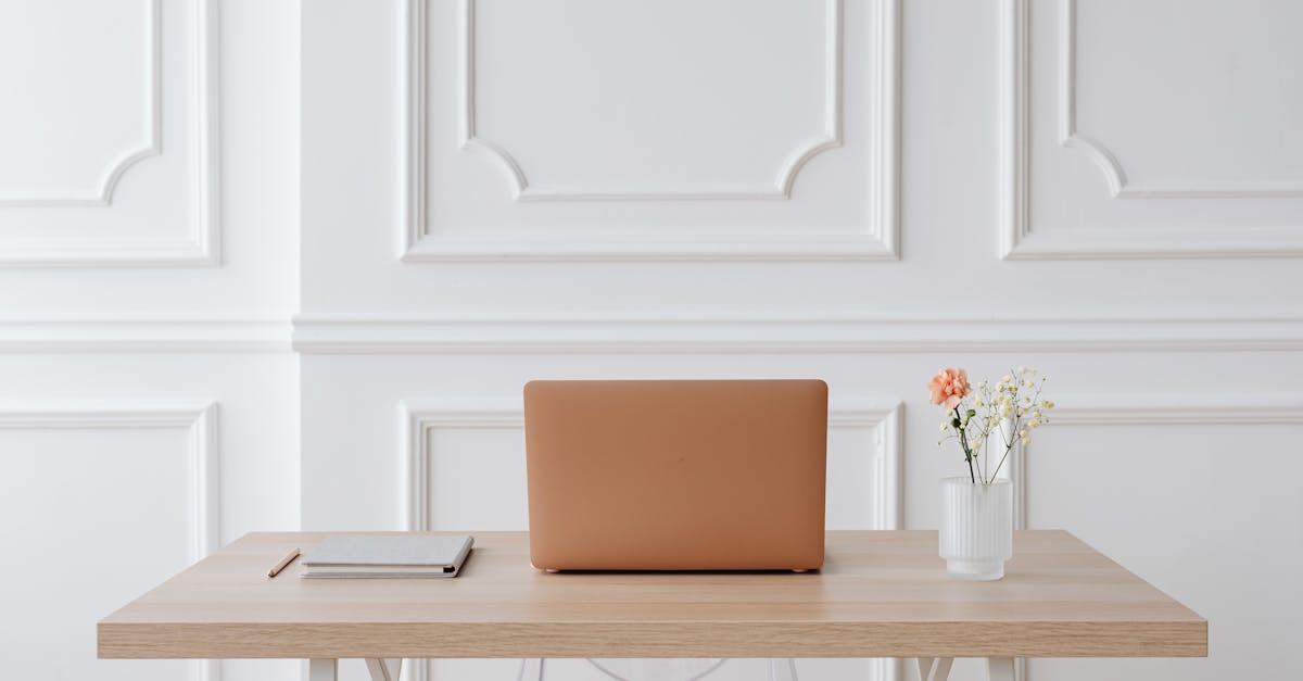 Serene workspace with laptop and notebook